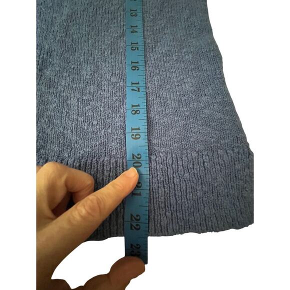 J.Crew Sweater Small Blue 100% Cotton V Neck Textured Knit Long Sleeve Casual - Picture 11 of 12